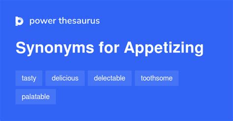 appetizing thesaurus